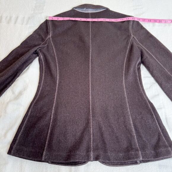 Lanficio Colombo Cashmere Silk Kate Blazer Chocolate Brown Size M - Picture 10 of 12